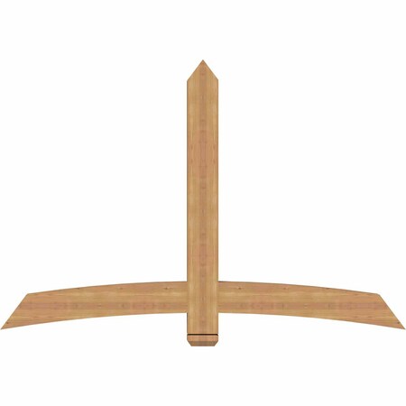 Ekena Millwork Bellingham Timber Gable Bracket, Western Red Cedar, 72"W x 48"H x 3 1/2"D x 5 1/2"F, 16/12 Pitch GBW072X48X0406BEL00SWR